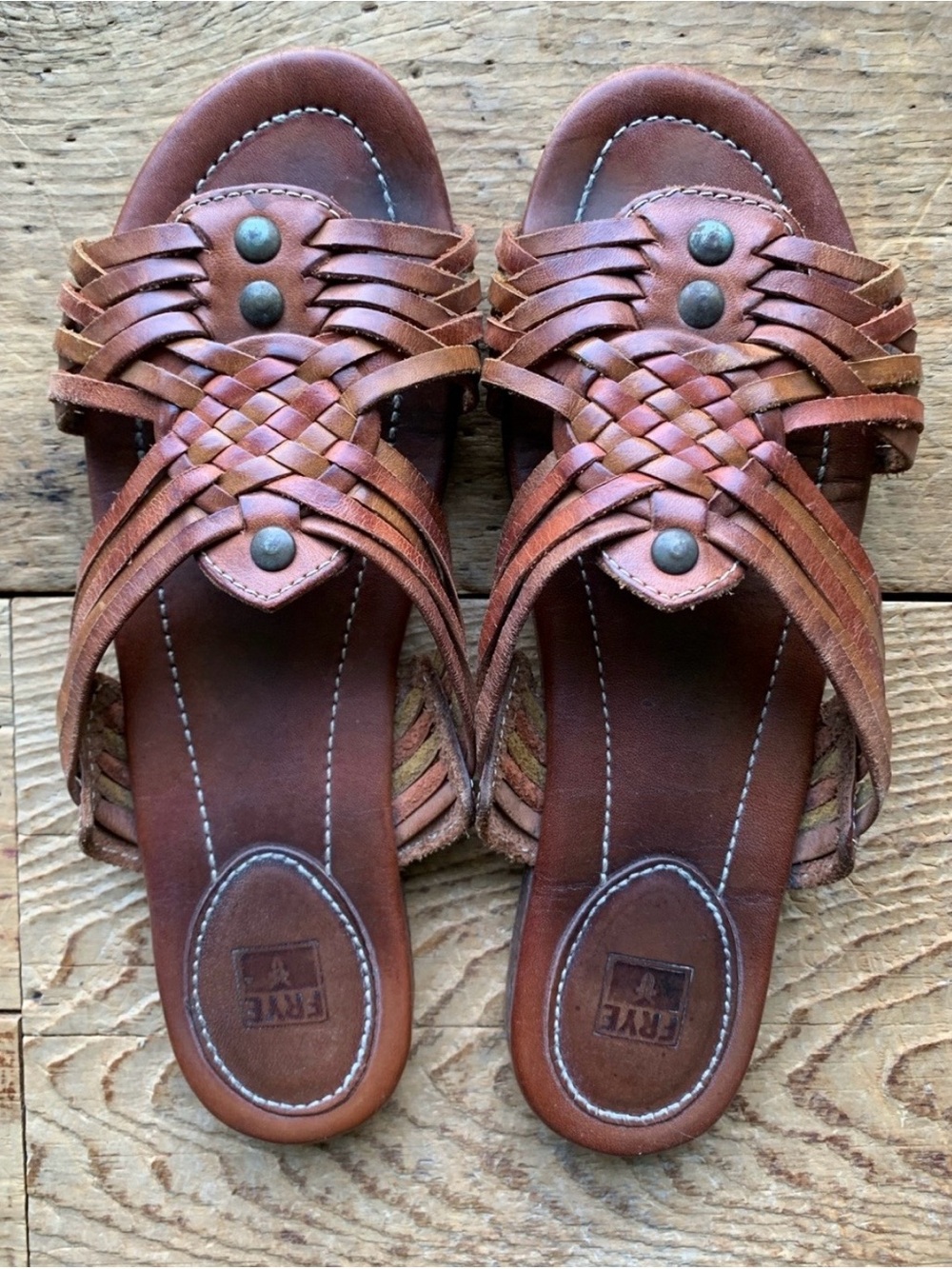 FRYE Brown Leather Huarache Sandal 7.5